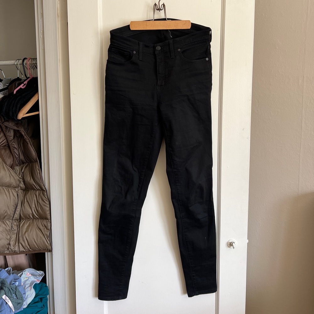 Madewell Black 9” Skinny High Rise Jeans (Tall)